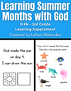 Learning Summer Months With God || A Pk-3rd Grade Learning Suppliment 