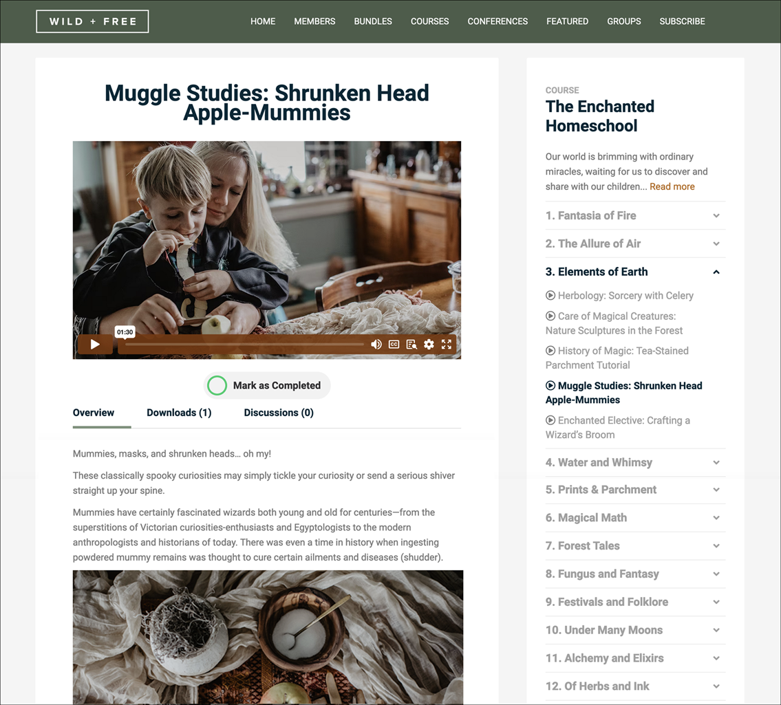 The Enchanted Homeschool - Wild + Free